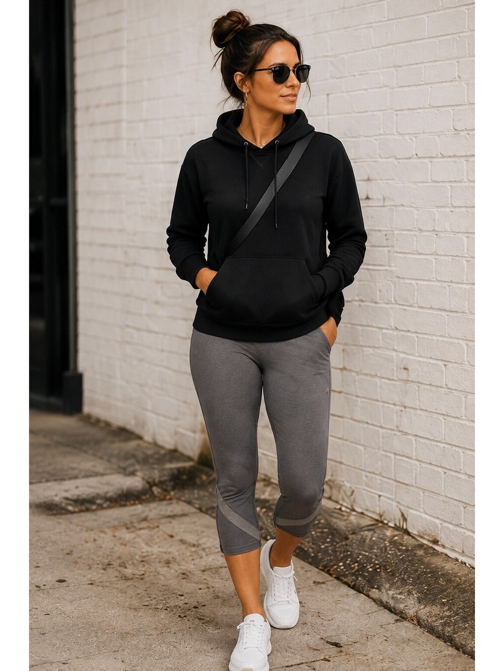 Champion capris gray grey workout mesh